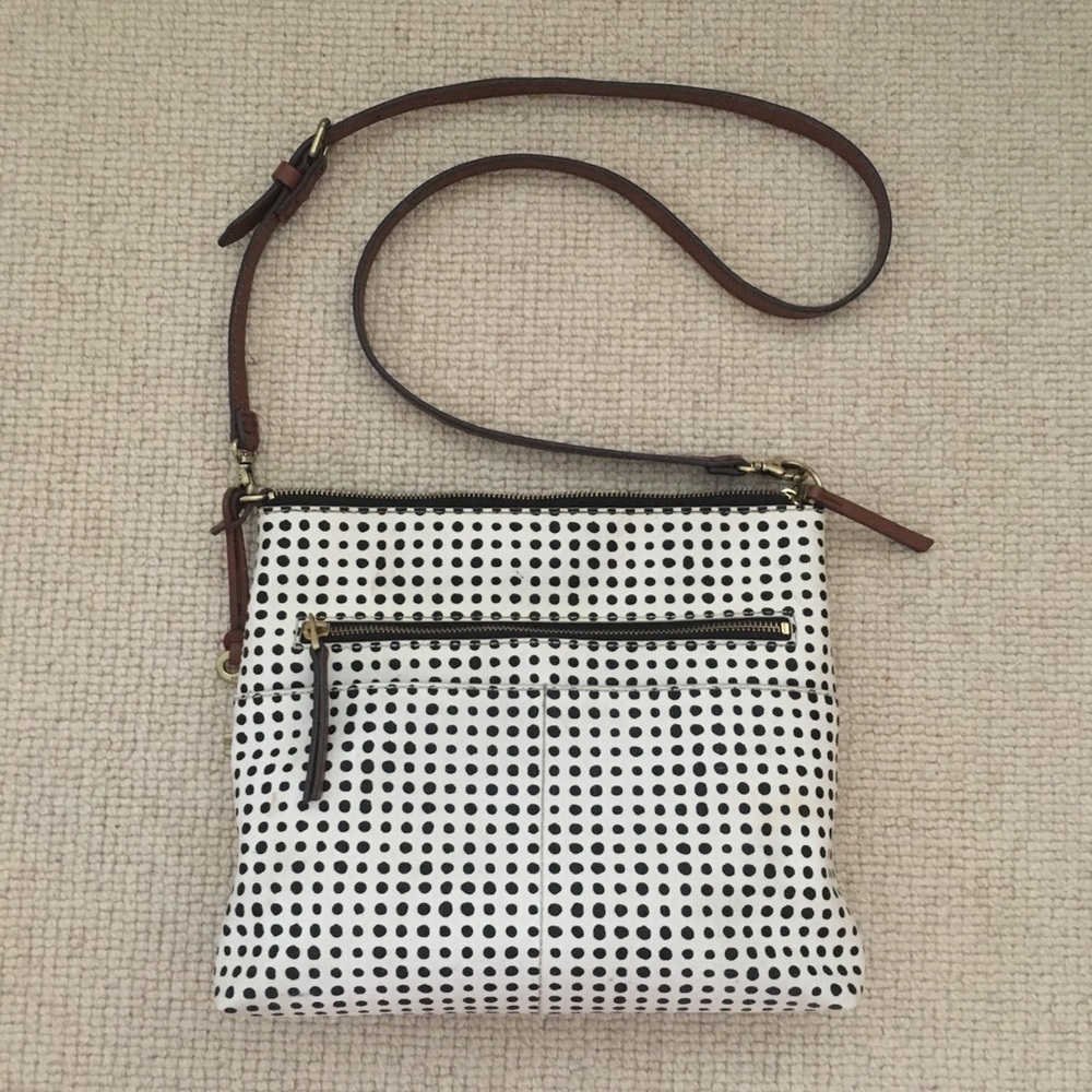 Fossil Fiona Crossbody Bag, Polka Dot